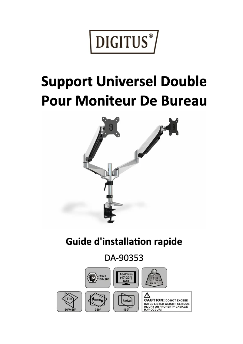 Page 1 de la notice Manuel utilisateur Digitus DA-90353