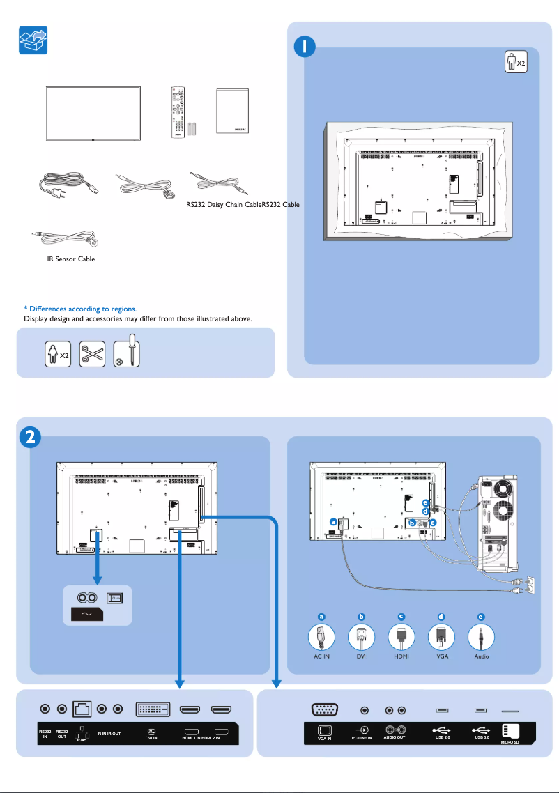 Imagen de la primera página del manual del dispositivo 50BDL3050Q