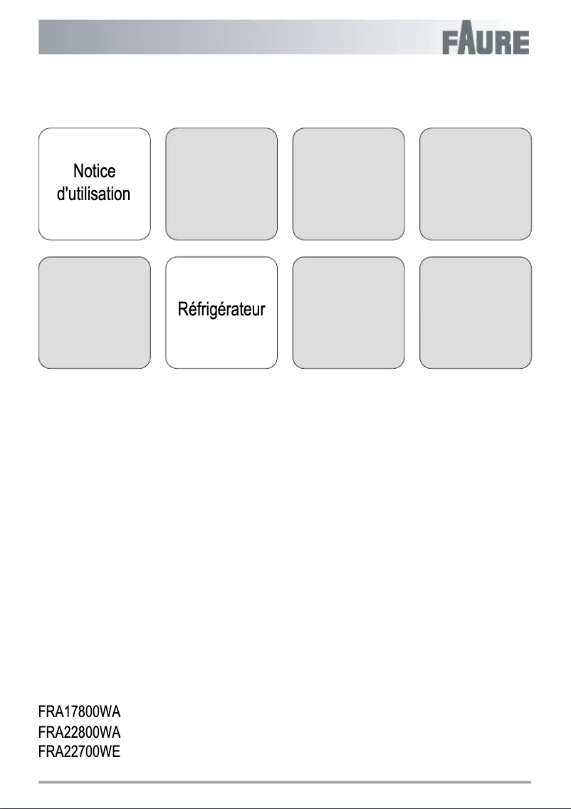 Page n°1 - Mode d'emploi Faure FRA17800WA