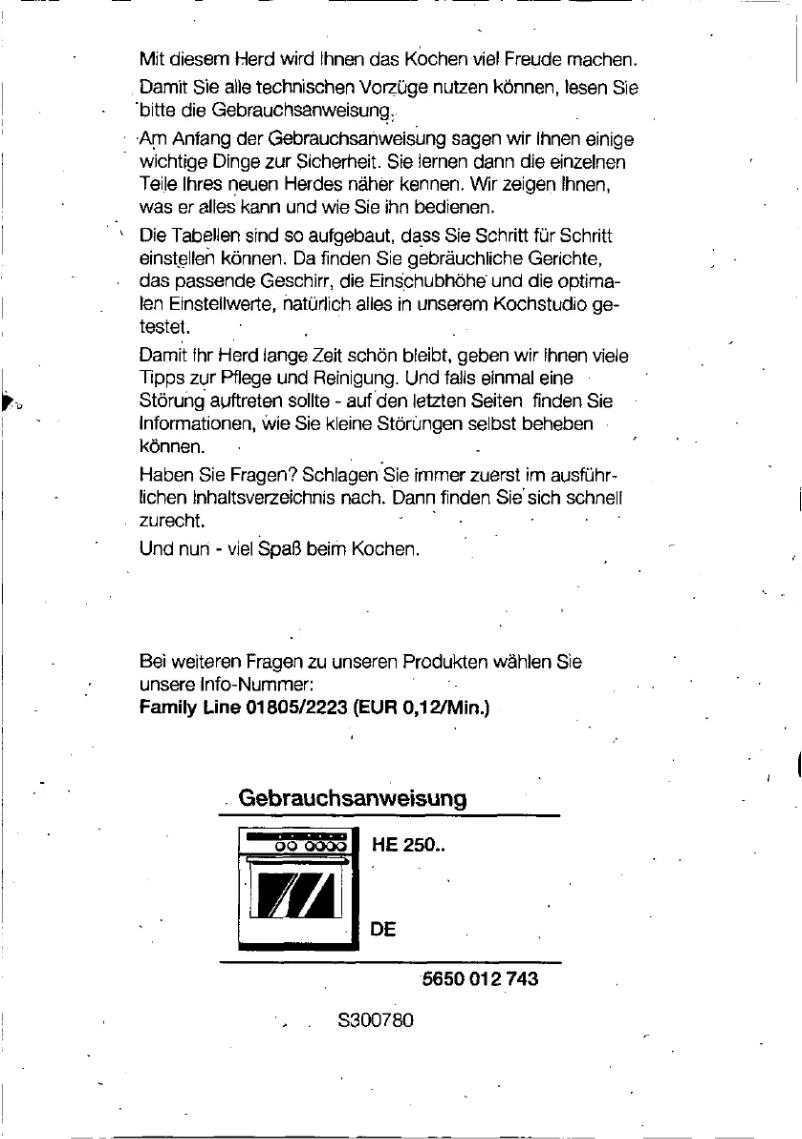 Page 1 de la notice Manuel utilisateur Siemens HE25070