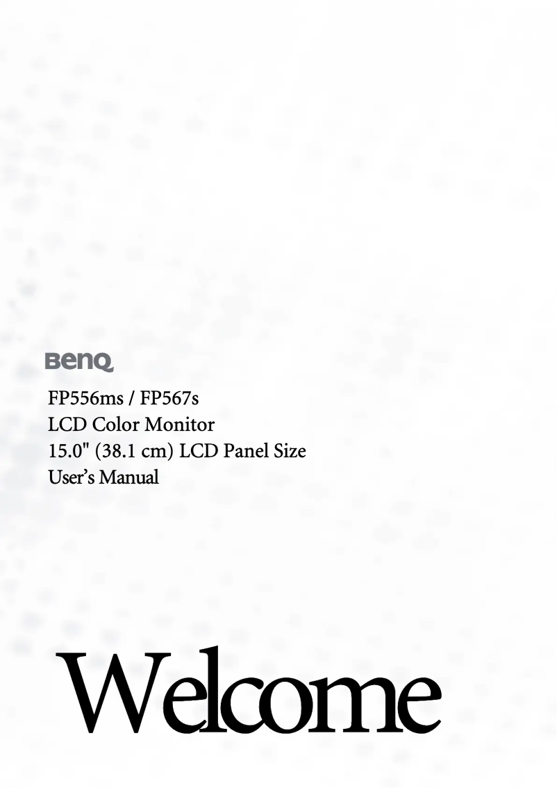 Image de la première page du manuel de l'appareil FP567S