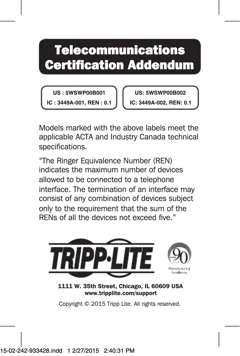 Página 1 del manual Manual de usuario Tripp Lite HT10DBS