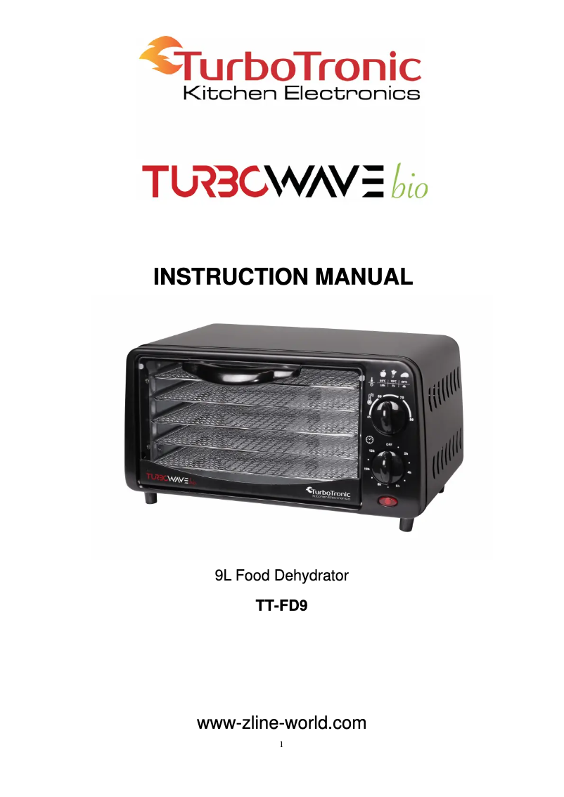 Image de la première page du manuel de l'appareil TurboWave Bio TT-FD9
