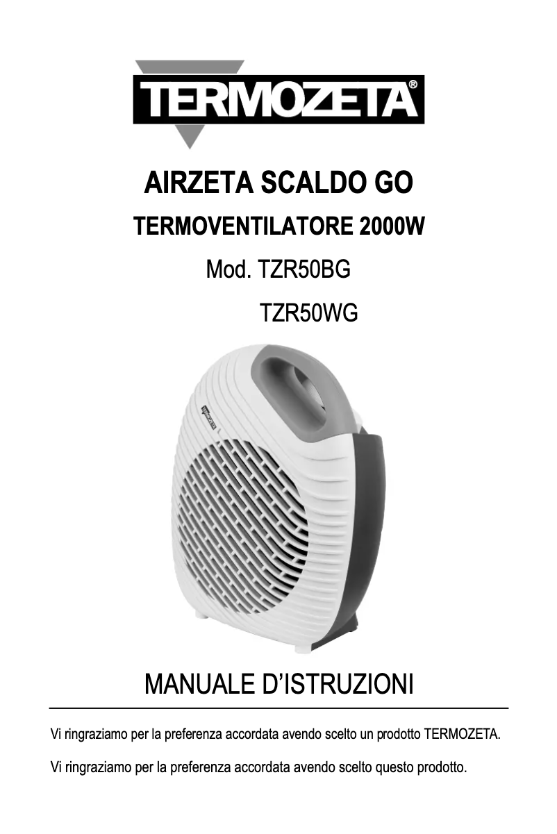 Image de la première page du manuel de l'appareil TZR50BG