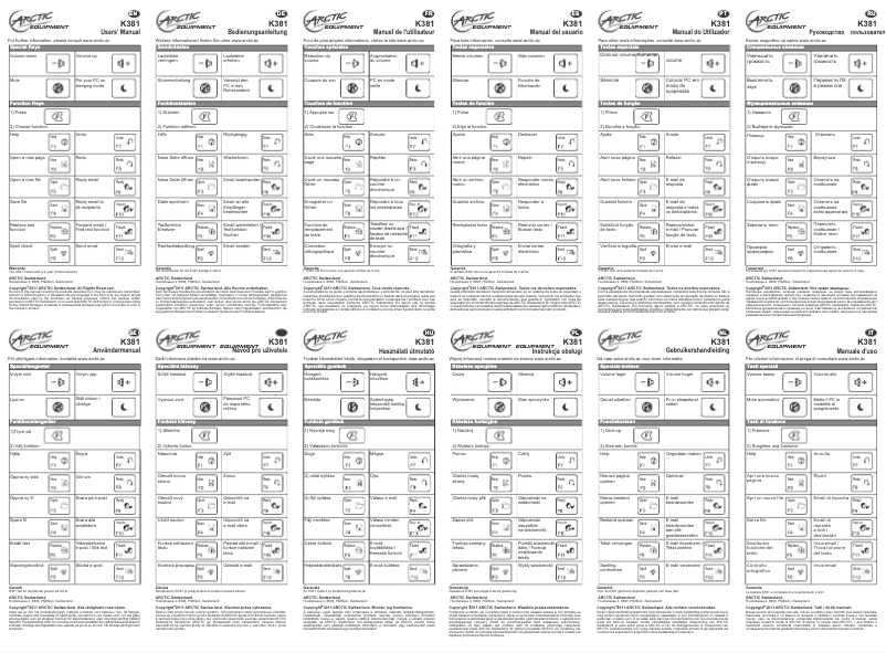 Page 1 de la notice Manuel utilisateur Arctic Cooling K381B