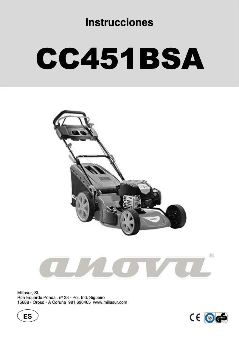 Image de la première page du manuel de l'appareil CC451BSA
