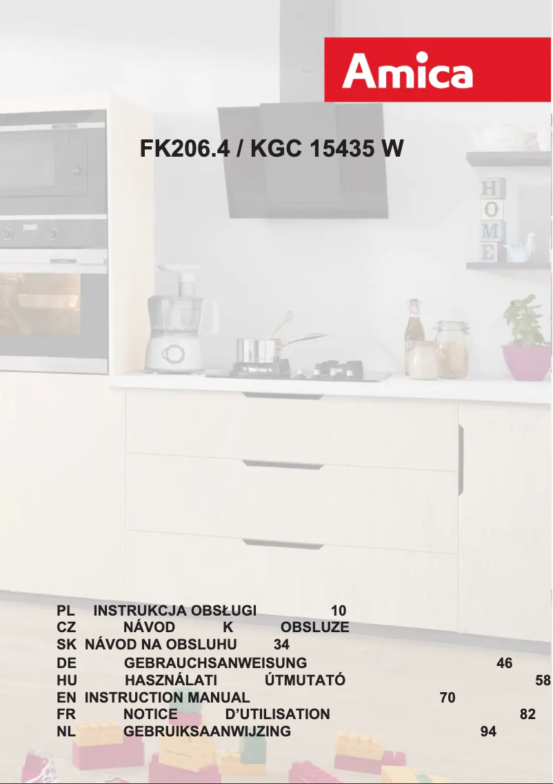 Page 1 de la notice Manuel utilisateur Amica KGC 15435 W