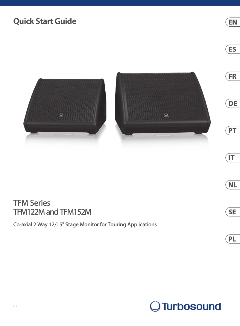 Page n°1 - Guide de démarrage rapide Turbosound TFM152M