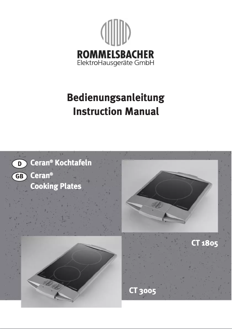 Imagen de la primera página del manual del dispositivo CT 1805
