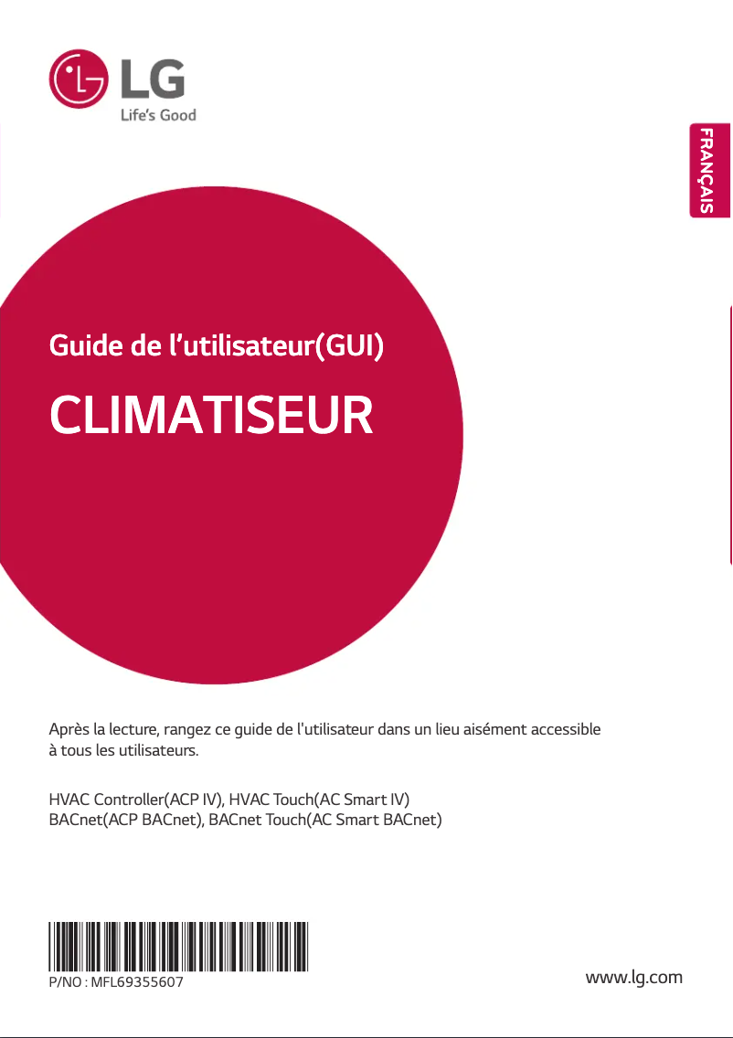 Image de la première page du manuel de l'appareil PACP4B000