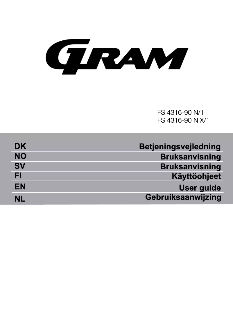 Page n°1 - Manuel utilisateur Gram FS 4316-90 N/1