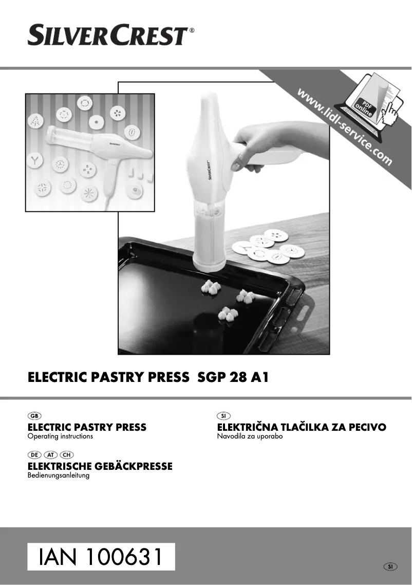 Page n°1 - Manuel utilisateur SilverCrest SGP 28 A1