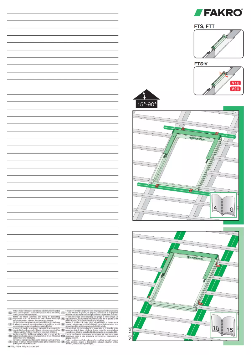 Page n°1 - Manuel utilisateur Fakro FTS-V