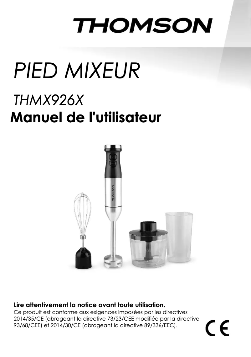 Imagen de la primera página del manual del dispositivo THMX926X