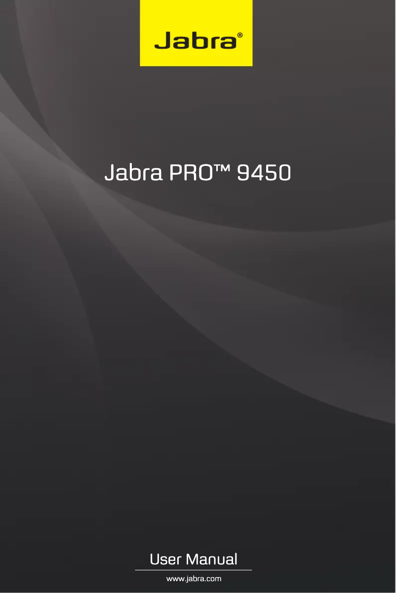 Page 1 de la notice Manuel utilisateur Jabra PRO 9450 Duo