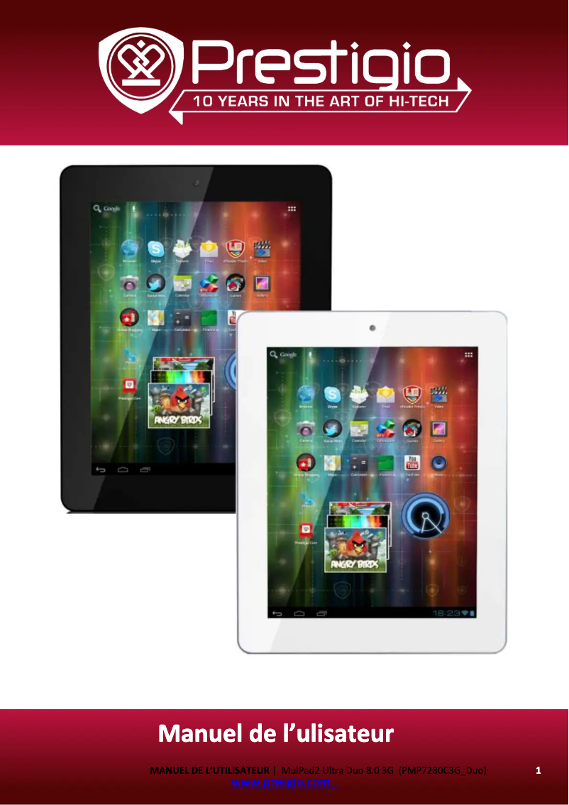 Page n°1 - Manuel utilisateur Prestigio MultiPad2 Ultra Duo 8.0