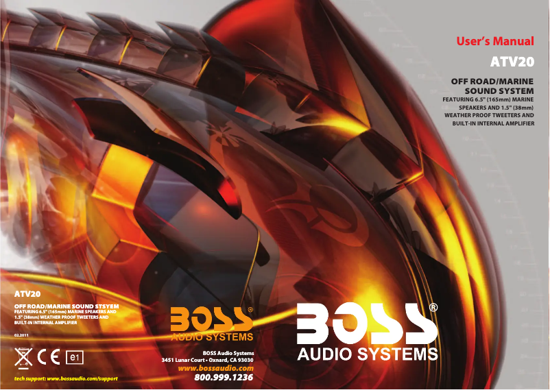 Page n°1 - Manuel utilisateur Boss ATV22C