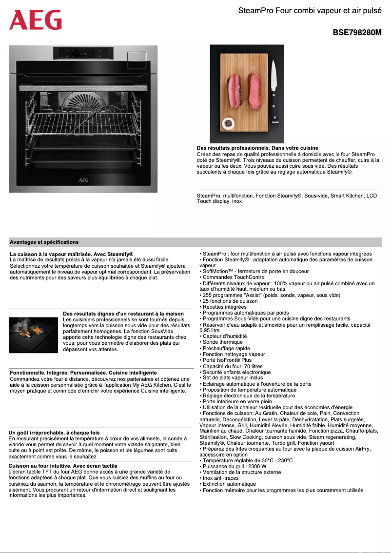 Image de la première page du manuel de l'appareil BSE798280M