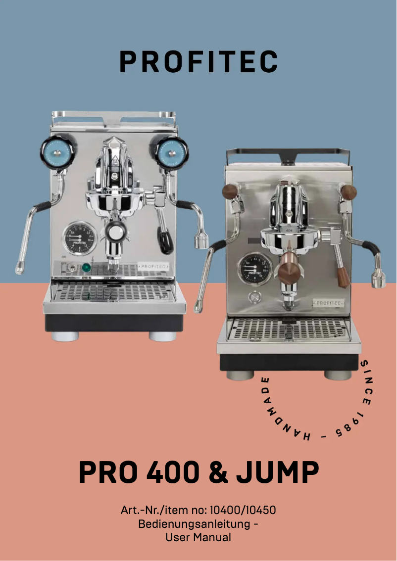 Image de la première page du manuel de l'appareil Pro 400