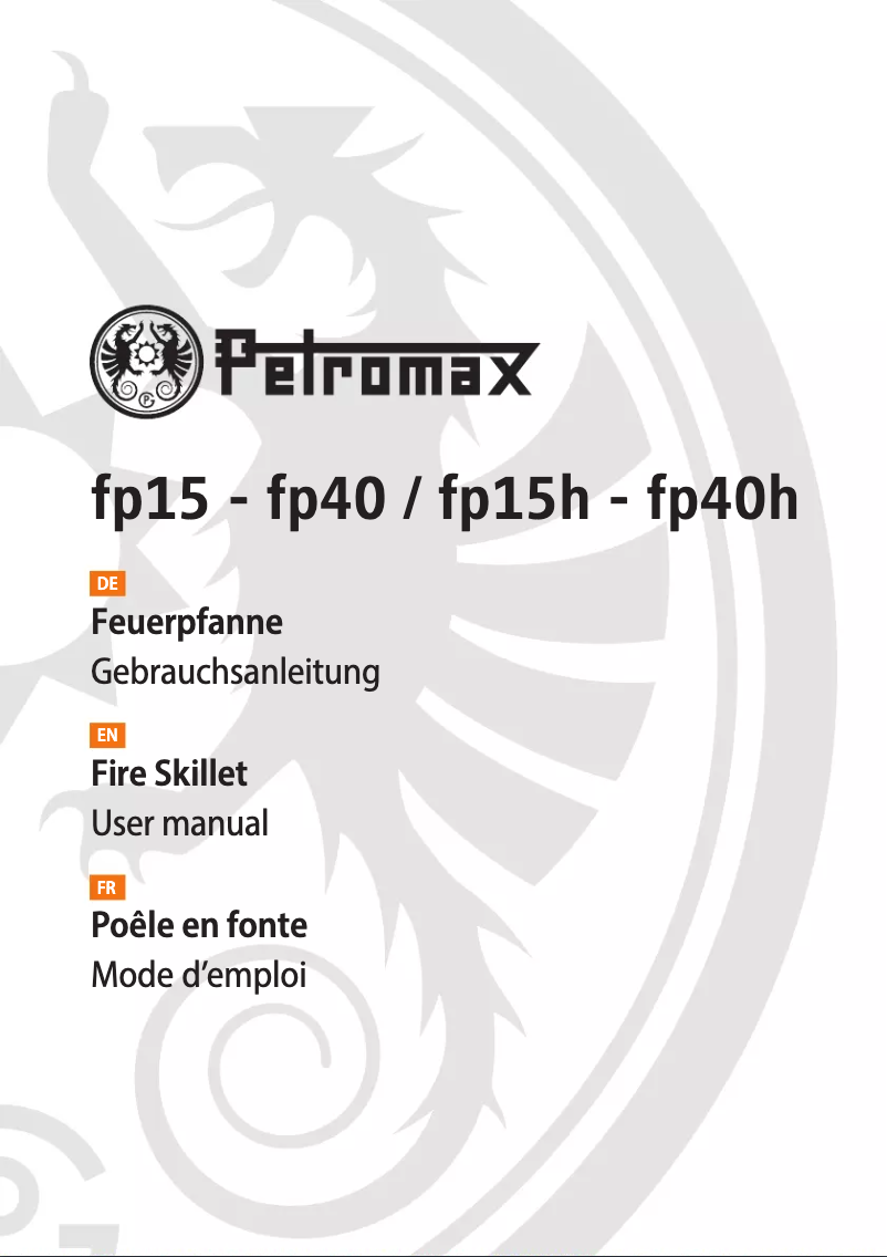 Page n°1 - Manuel utilisateur Petromax fp30