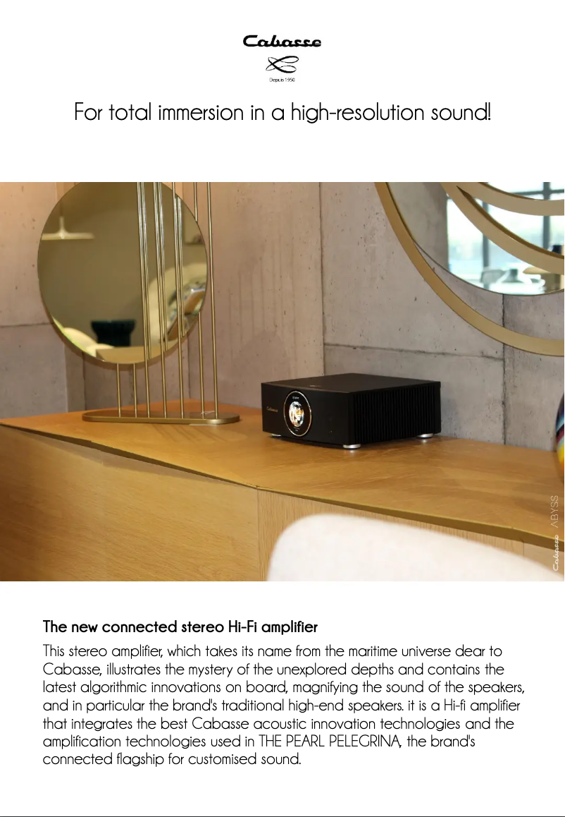 Image de la première page du manuel de l'appareil Connected Active Amplifier