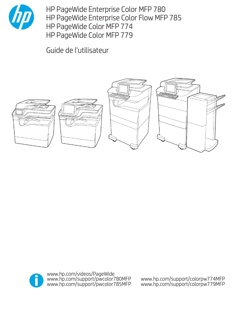 Page 1 de la notice Manuel utilisateur HP PageWide Enterprise Color MFP 780