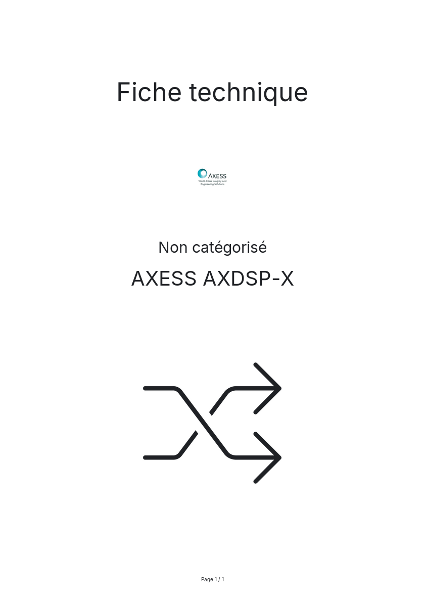 Image de la première page du manuel de l'appareil AXDSP-X