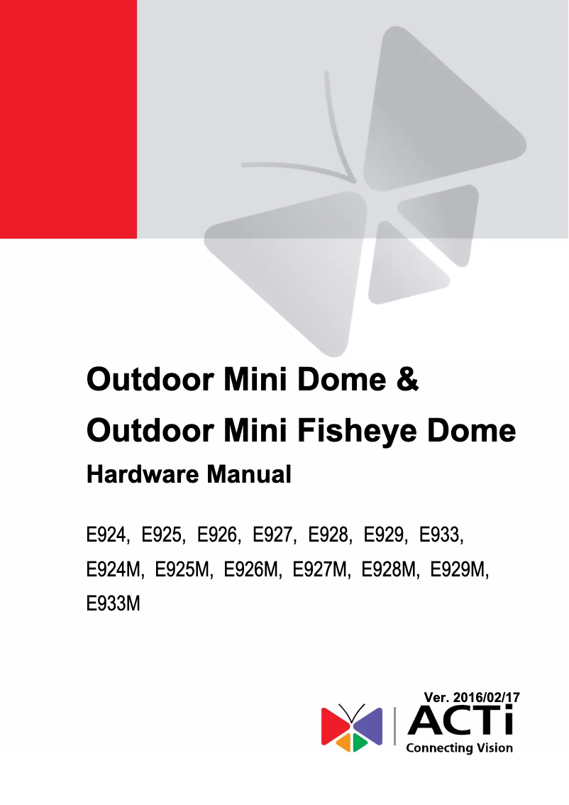 Image de la première page du manuel de l'appareil E926