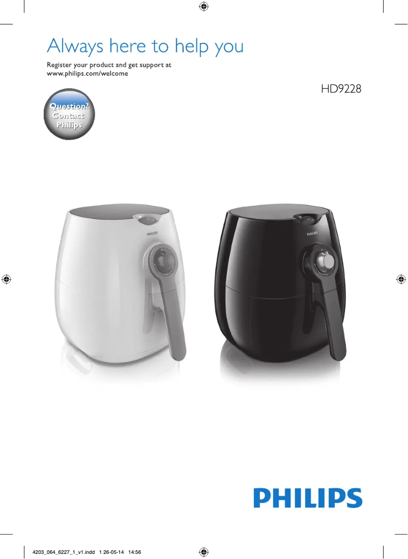 Page n°1 - Manuel utilisateur Philips Viva Collection Airfryer HD9228