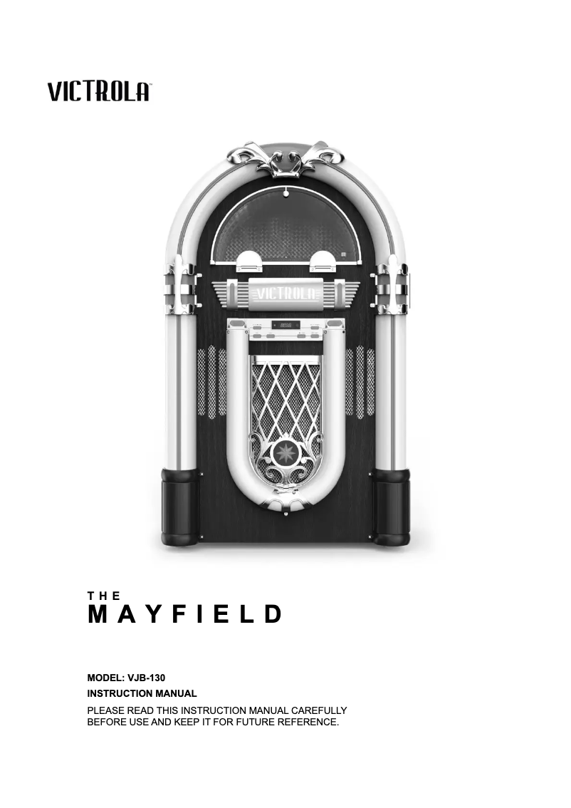 Page n°1 - Manuel utilisateur Victrola The Mayfield VJB-130