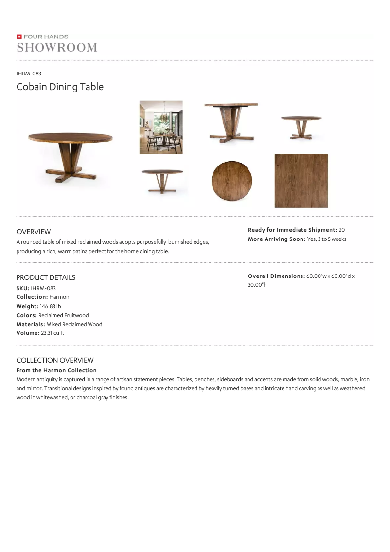 Page 1 de la notice Manuel utilisateur Four Hands IHRM-083