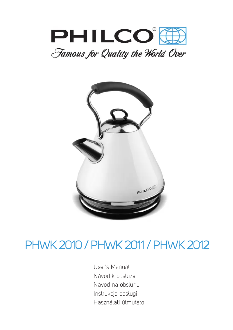 Page 1 de la notice Manuel utilisateur Philco PHWK 2011