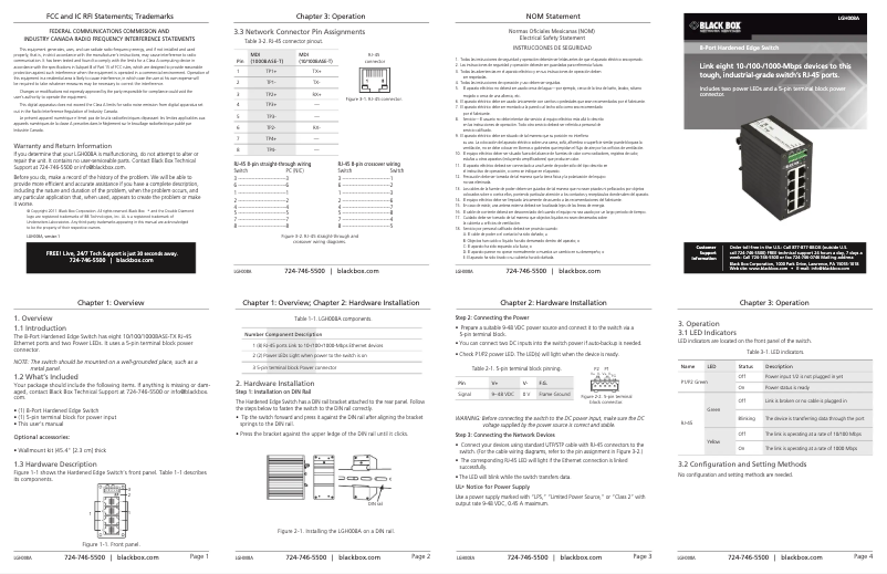 Página 1 del manual Manual de usuario Black Box LGH008A