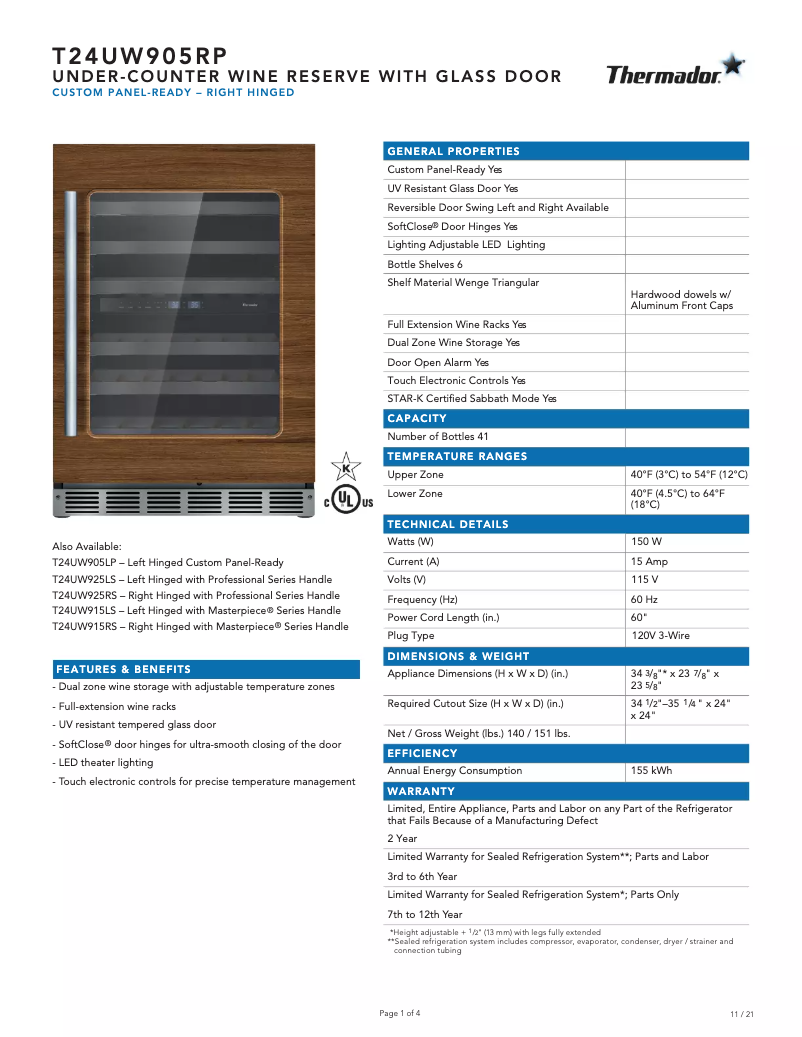 Imagen de la primera página del manual del dispositivo T24UW905RP