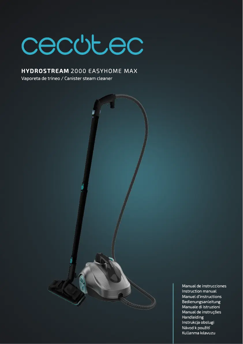 Imagen de la primera página del manual del dispositivo HydroSteam 2000 EasyHome Max