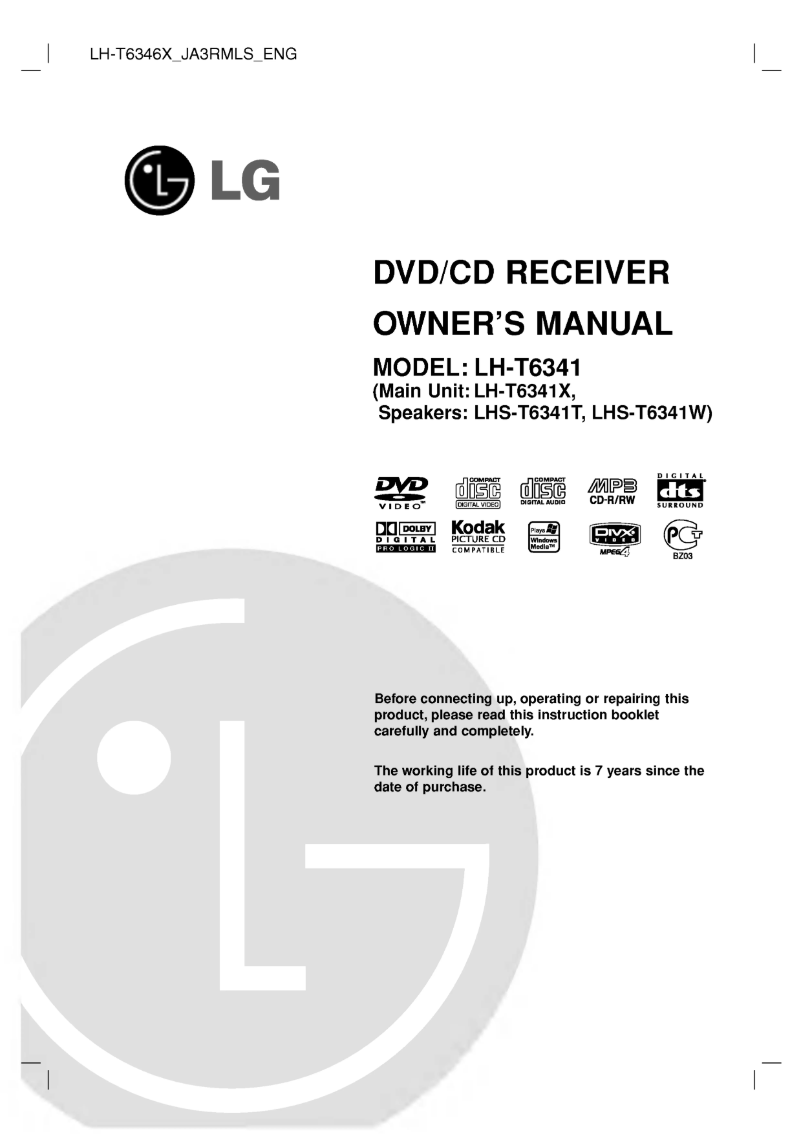Page n°1 - Manuel utilisateur LG LH-T6341