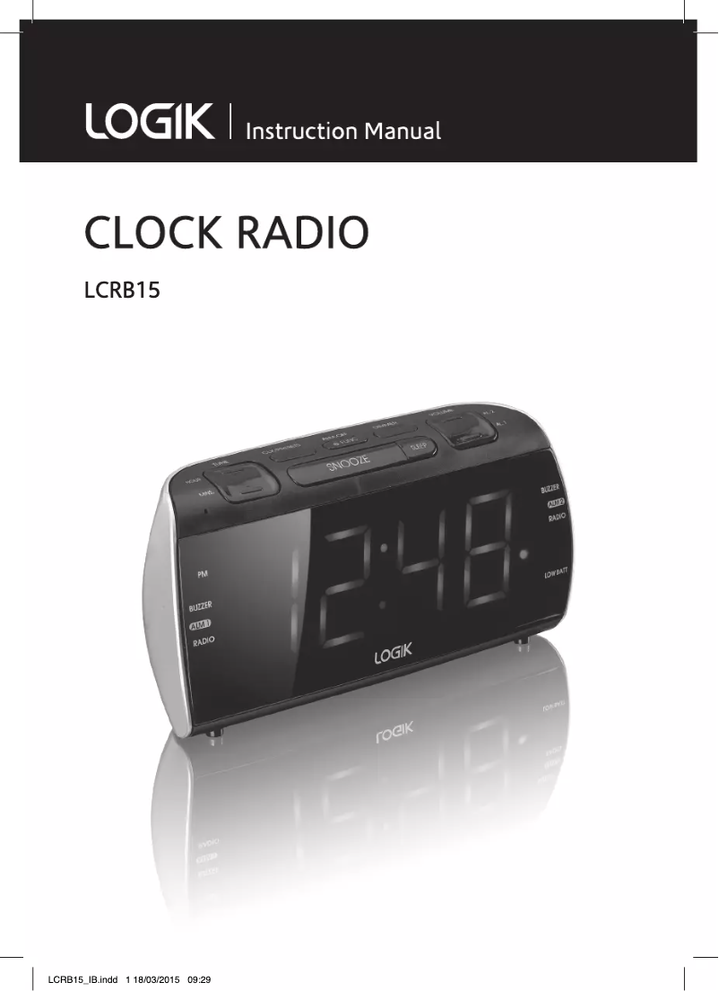 Page 1 de la notice Manuel utilisateur Logik LCRB15