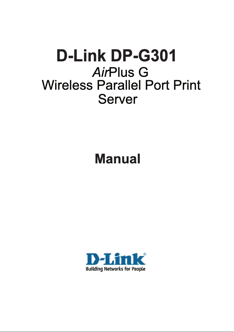 Imagen de la primera página del manual del dispositivo DP-G301