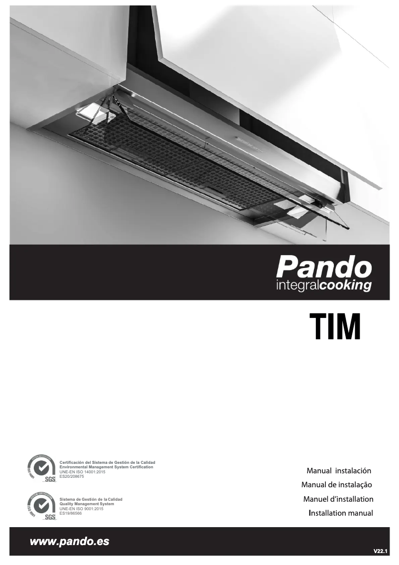 Page 1 de la notice Manuel utilisateur Pando TIM