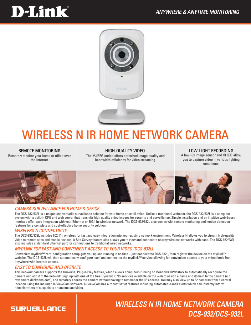 Image de la première page du manuel de l'appareil DCS-932