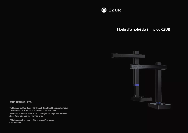 Page n°1 - Manuel utilisateur CZUR Shine 800 pro