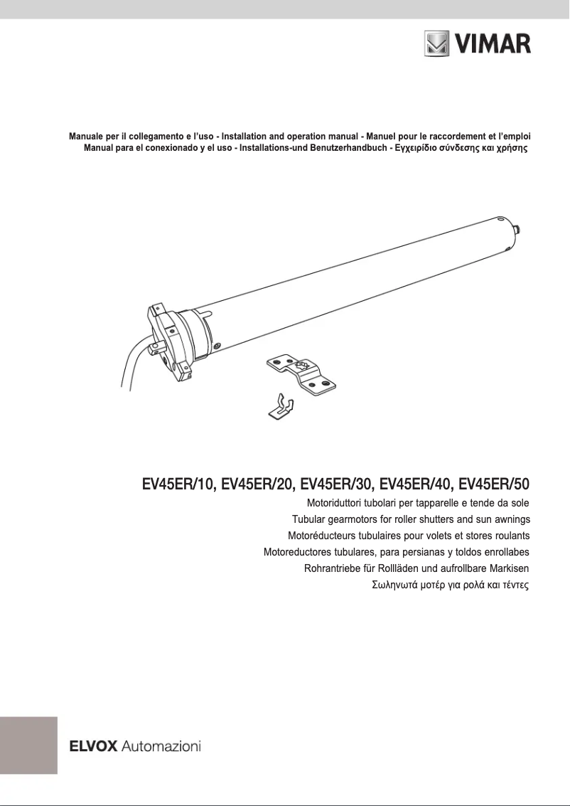Page 1 de la notice Manuel utilisateur Vimar ELVOX EV45ER/40