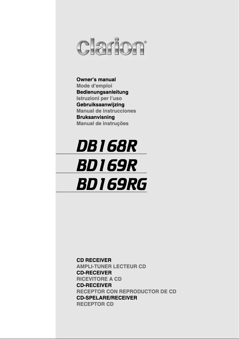 Imagen de la primera página del manual del dispositivo BD169R