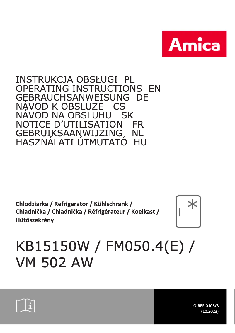 Page n°1 - Manuel utilisateur Amica FM050.4
