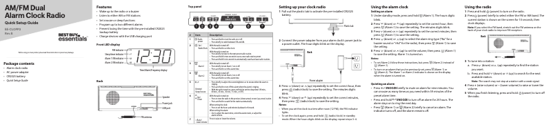 Page n°1 - Manuel utilisateur Best Buy BE-CLOPP3