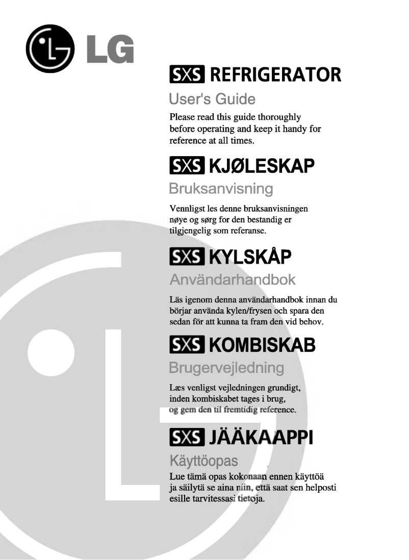 Page 1 de la notice Manuel utilisateur LG GR-B197GVCK