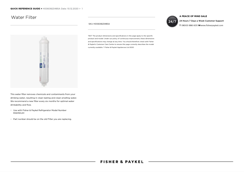 Image de la première page du manuel de l'appareil H0060823485A