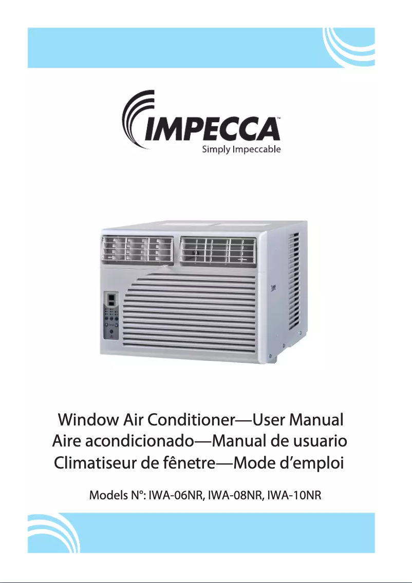 Page 1 de la notice Manuel utilisateur Impecca MN-IWA06NR