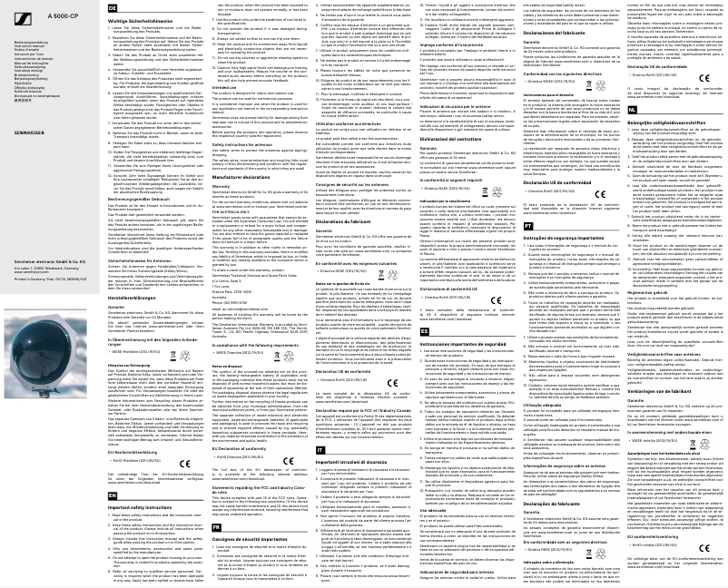 Imagen de la primera página del manual del dispositivo A 5000-CP