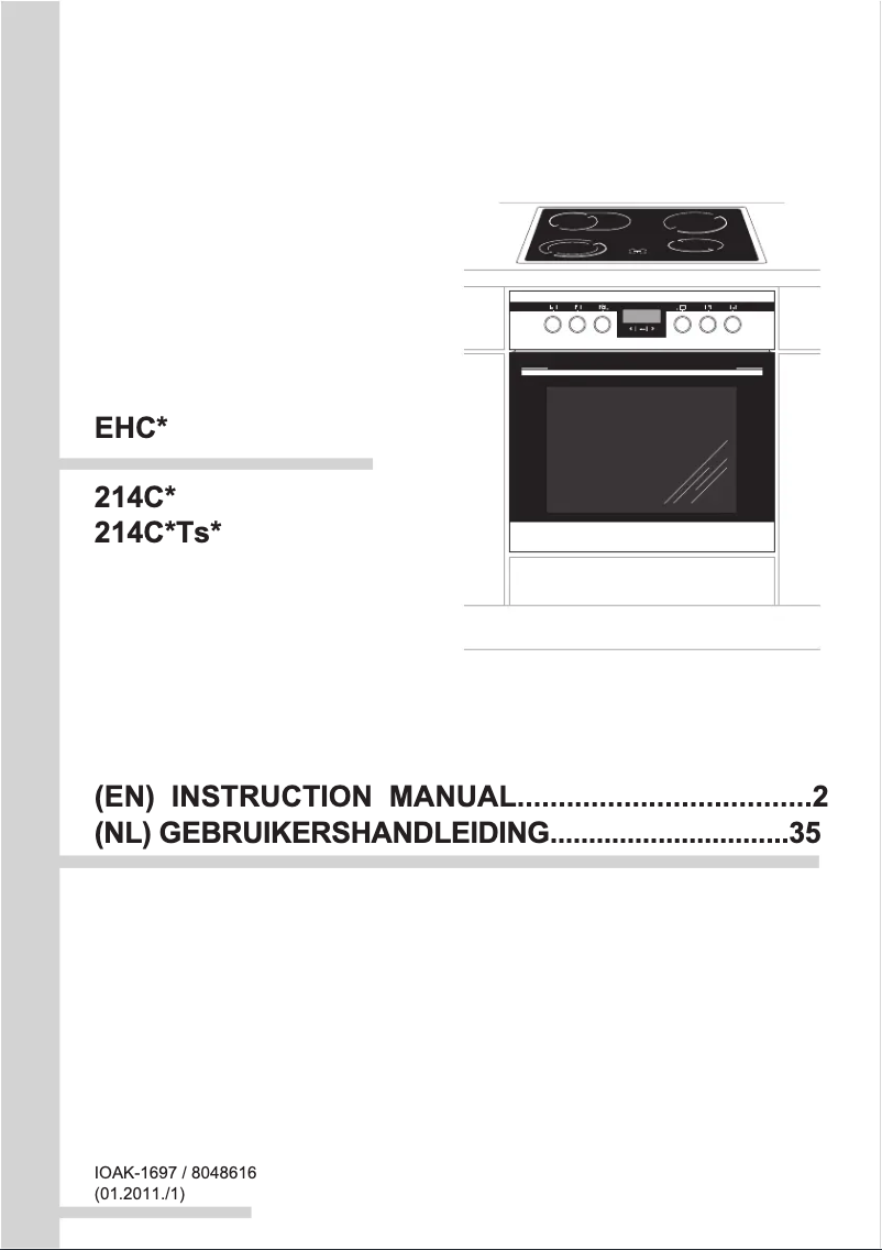 Page 1 de la notice Manuel utilisateur Amica EHC 12423 E